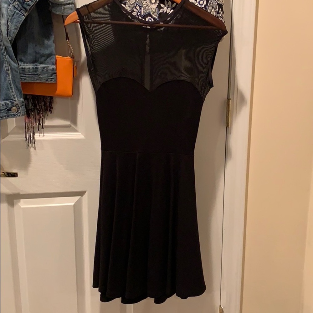 American apparel sweetheart skater dress with mesh